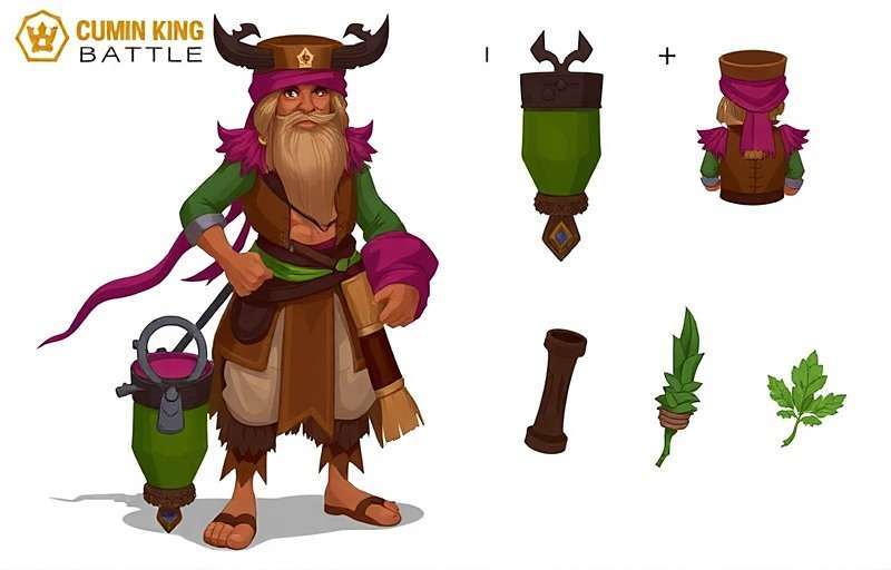 Cumin King Battle New Character Concept art for upcoming Spice Farmer character in Cumin King Battle